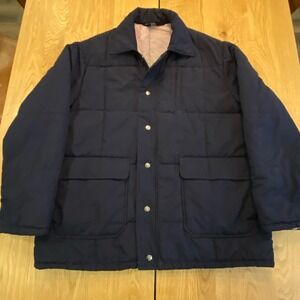 70s Sears True Vintage Quilted Chore Jacket Mens Size L Workwear VTG*